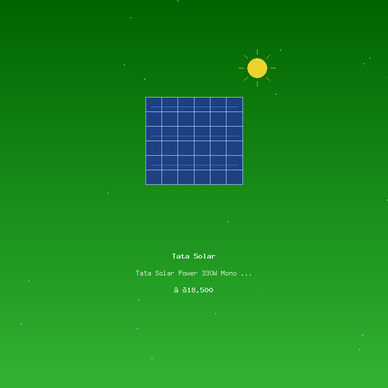Tata Solar Power 330W Mono PERC Panel